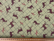 lewis & and irene loch lewis stag check plaid fawn scottish highlands cotton fabric shack malmesbury