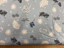 lewis & and irene secret winter garden brushed cotton flannel tree seed pod flower frosted garden mist blue fabric shack malmesbury