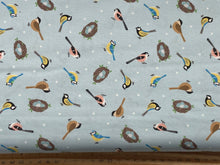 lewis & and irene small things country garden bird nest blue blue tit chaffinch sparrow cotton fabric shack malmesbury