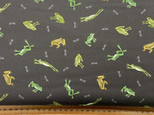 lewis & and irene small things rivers and creeks frog toad dark grey cotton fabric shack malmesbury 2