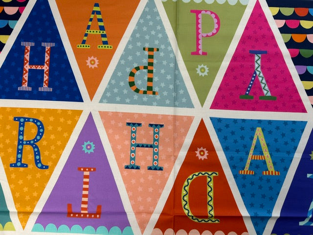 lewis & irene heirloom happy birthday bunting flags make your own fabric shack malmesbury 1 