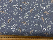 lewis and & irene arctic adventure pearlescent metallic polar delight arctic blue seal narwhal cotton fabric shack malmesbury