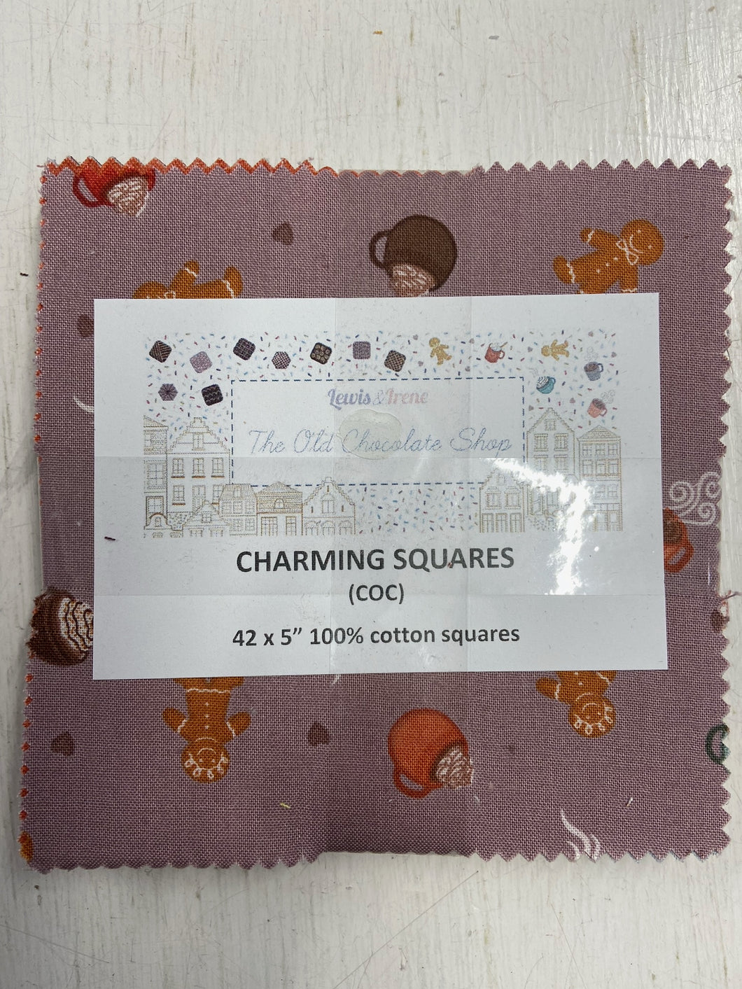 lewis and & irene charming squares charm pack pre-cut five inch squares the old chocolate shop cotton fabric shack malmesbury