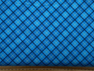 lewis and & irene small things celtic inspired highland check blue cotton fabric shack malmesbury