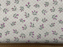 lewis and & irene small things celtic inspired highland thistle check plaid tartan cream cotton fabric shack malmesbury