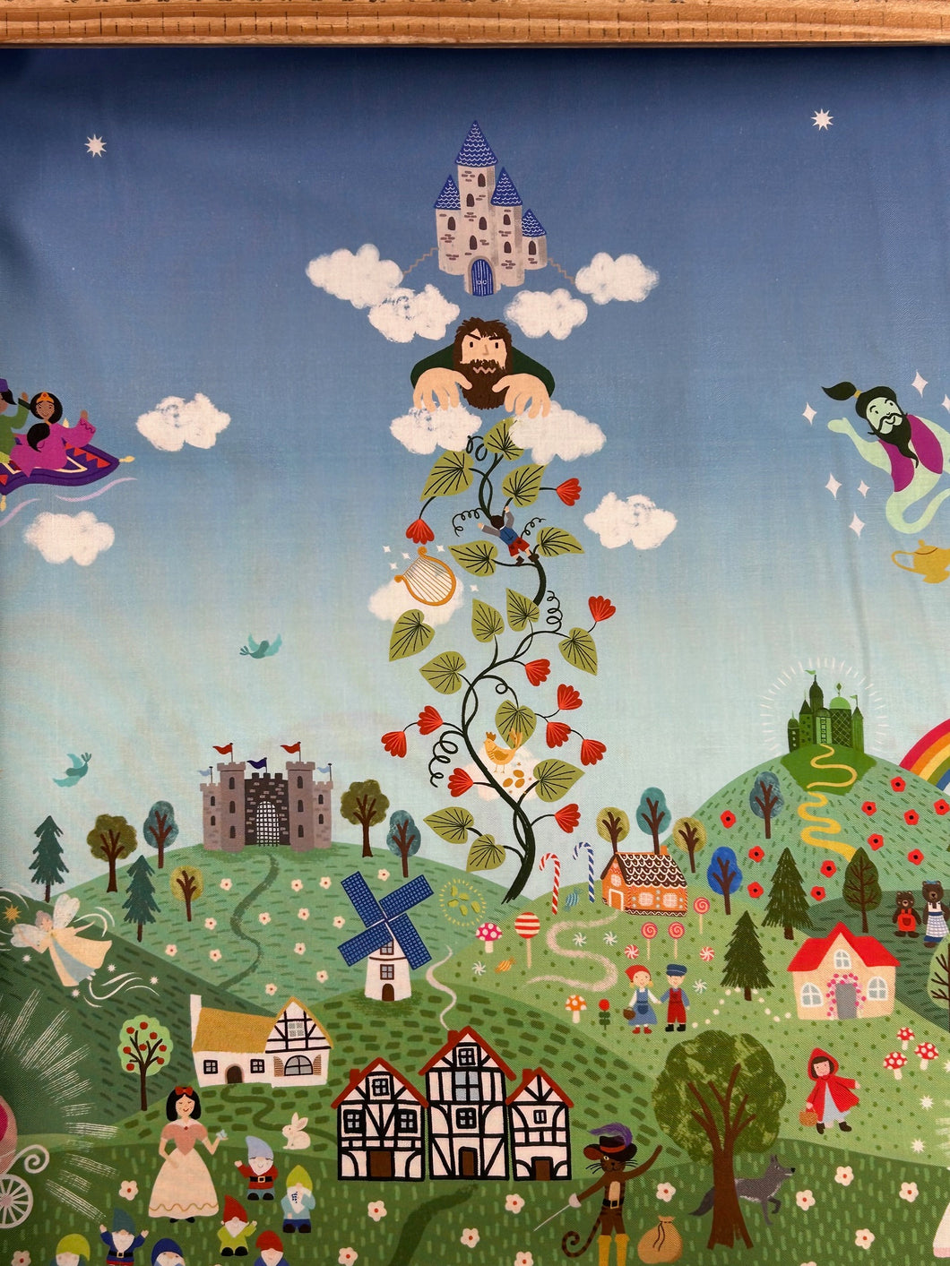 lewis and & irene small things fairytales fairy tales cinderella double border edge cotton fabric shack malmesbury