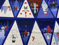 lewis and irene eva melhuish tomtens forest friends bunting panel christmas holidays hare fox santa 3