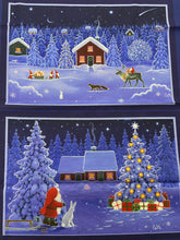 lewis and irene eva melhuish tomtens forest friends placemat place setting 6 plate panel christmas holidays hare fox santa 3