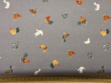 lewis and irene small thigs country cotton fabric shack malmesbury quiltng sewing chickens and ducks warm grey