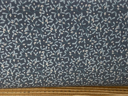 lewis and irene winter in bluebell wood brushed cotton flannel grey mistletoe blue grey fabric shack malmesbury