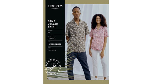 liberty dressmaking dress making pattern Como collar shirt fabric shack malmesbury LIB203