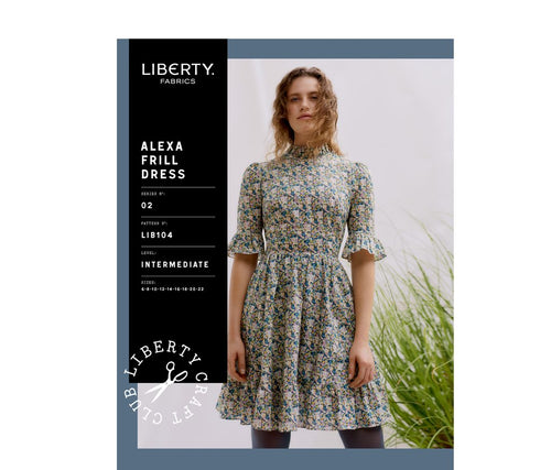 liberty dressmaking dress making pattern alexa frill dress 6-22 fabric shack malmesbury LIB204