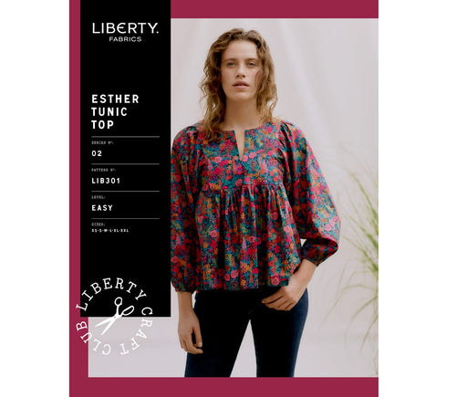liberty dressmaking dress making pattern esther tunic top fabric shack malmesbury LIB301
