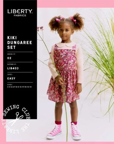 liberty dressmaking dress making pattern kiki dungaree set 3-14 yrs fabric shack malmesbury LIB403