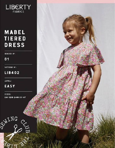liberty dressmaking dress making pattern mabel tiered dress 6m-4yr  fabric shack malmesbury LIB402