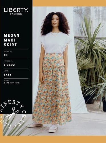 liberty dressmaking dress making pattern megan maxi skirt fabric shack malmesbury LIB602