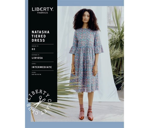 liberty dressmaking dress making pattern natasha tiered dress 6-14  fabric shack malmesbury LIB105A