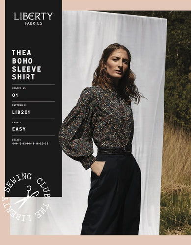 liberty dressmaking dress making pattern thea boho shirt 6-22 fabric shack malmesbury LIB201