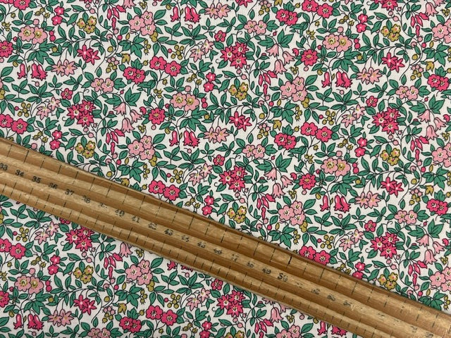 liberty everlasting forget me not blossom flower floral pink cotton fabric shack malmesbury