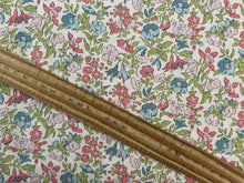 liberty everlasting mamie flower floral pink cream cotton fabric shack malmesbury
