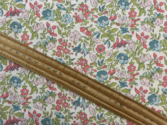 liberty everlasting mamie flower floral pink cream cotton fabric shack malmesbury