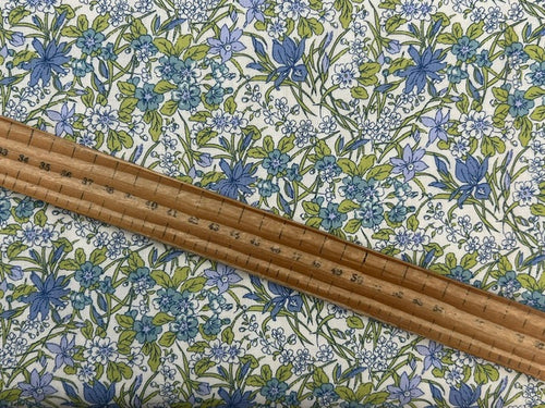 liberty everlasting ricardo flower floral  blue purple cotton fabric shack malmesbury