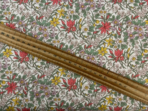 liberty everlasting ricardo flower floral  pink yellow cotton fabric shack malmesbury