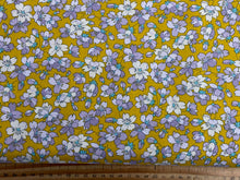 liberty heirloom spring floral flowers anemone charm mustard cotton fabric shack malmesbury