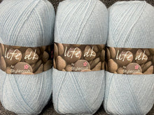 life dk double knit dk wool yarn blend ice blue fabric shack malmesbury