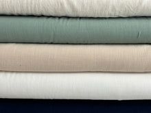 linen viscose dressmaking fabric shack malmesbury blue cream white green beige