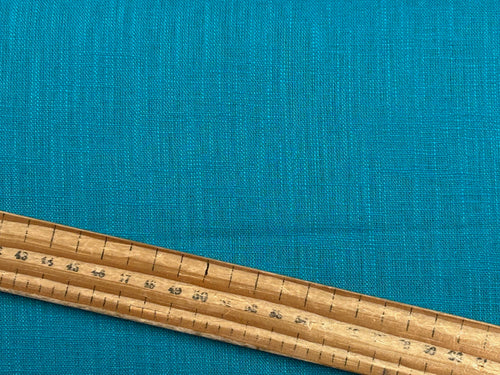 linen look texture ramie cotton blend fabric lagoon turquoise blue fabric shack malmesbury