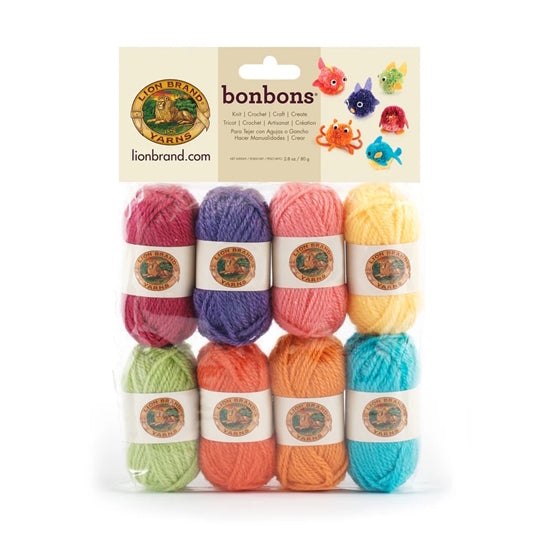 lion brand bonbons bonbon mini ball wool yarn pack 60g brights fabric shack malmesbury