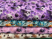 little johnny johnnie halloween 3d spooky witch skull spider zombie cotton fabric shack malmesbury