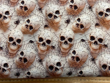 little johnny johnnie halloween 3d spooky skull spider natural cotton fabric shack malmesbury