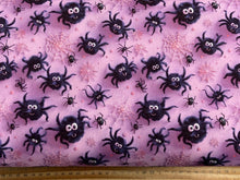 little johnny johnnie halloween 3d spooky web spider purple cotton fabric shack malmesbury