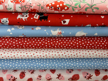 Lizzy House For Moda Funny Valentine Toadstools Pink Cotton Fabric by 1/4 Metre*