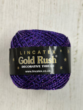 lncatex gold rush decorative thread yarn twine metallic sparkly purple 3243 fabric shack malmesbury