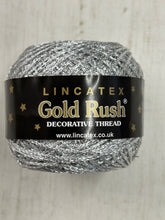 lncatex gold rush decorative thread yarn twine metallic sparkly silver HCC326 fabric shack malmesbury