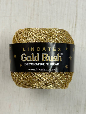 lncatex gold rush decorative thread yarn twine metallic sparkly HCC324 fabric shack malmesbury