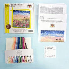 lucy pittaway cross stitch kit fabric shack malmesbury ladybird in the meadow 3
