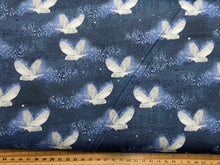 lucy grossmith 3 three wishes the secret garden owl dark blue cotton fabric shack malmesbury