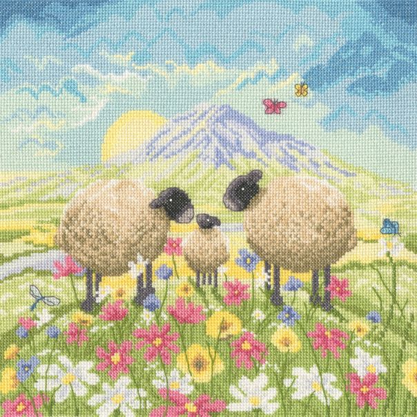 lucy pittaway cross stitch kit fabric shack malmesbury Butterflies & babies 1 