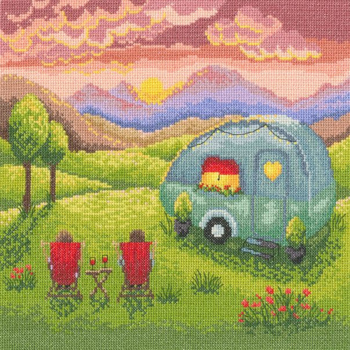 lucy pittaway cross stitch kit fabric shack malmesbury our happy place 1 