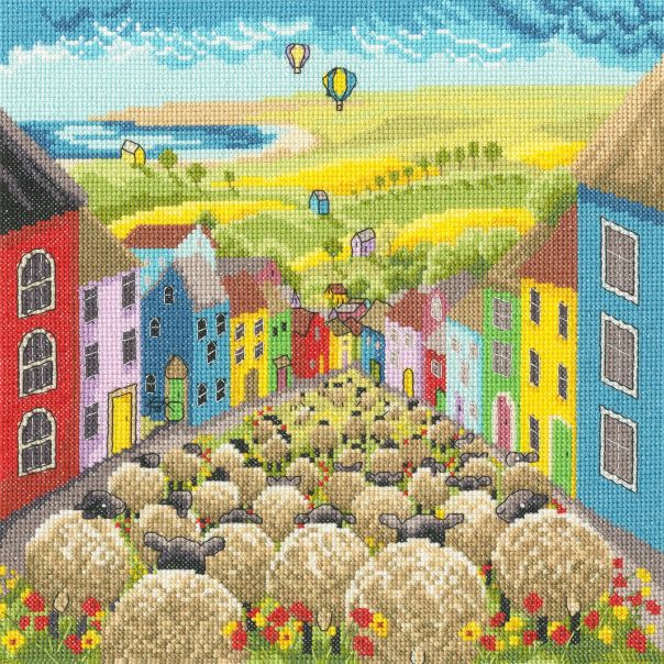 lucy pittaway cross stitch kit fabric shack malmesbury wool meet again 1  