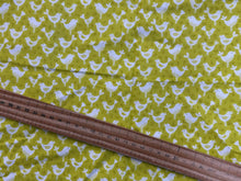 makower fantasy bird lime green cotton fabric shack malmesbury