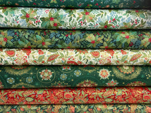 makower good tidings christmas metallic holly crystal sarasa sprig holly green red cotton fabric shack malmesbury stack
