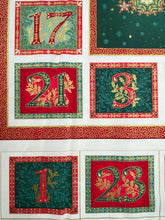 makower good tidings christmas metallic holly crystal sarasa sprig holly green red cotton fabric shack malmesbury stack advent panel 3