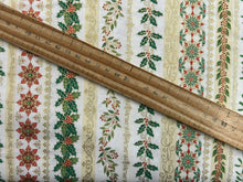 makower adorn christmas metallic garland stripe cream cotton fabric shack malmesbury