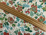 makower adorn christmas metallic oranament bloom cream cotton fabric shack malmesbury