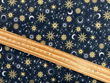 makower charmed cat cats moon stars galaxy galaxy black cotton fabric shack malmesbury
